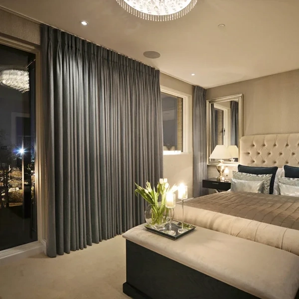 Silk Velvet high shaded Hotel bedroom